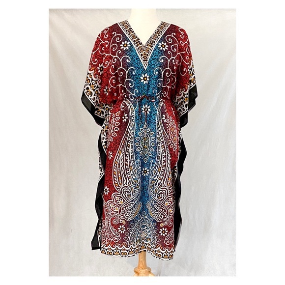 True Rock Paisley Embellished Kaftan